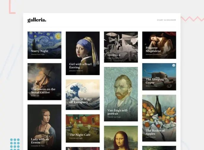 Project: ART GALLERY SHOWCASE